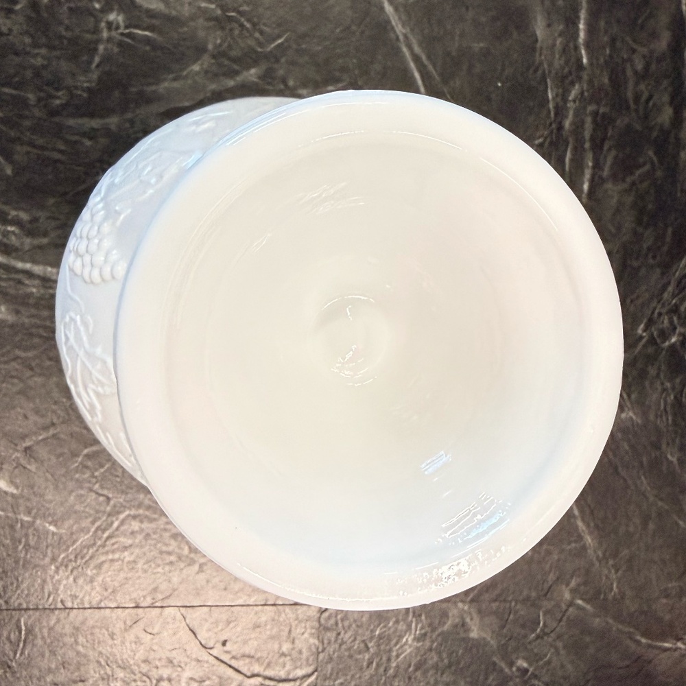 White Milk Glass Pedestal Bowl - Picture 11 of 15